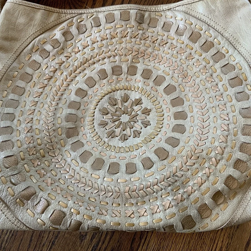 Isabella Fiore Carina Leather Spell‎ Bound Sundial Hobo Handbag Bohemian Satchel